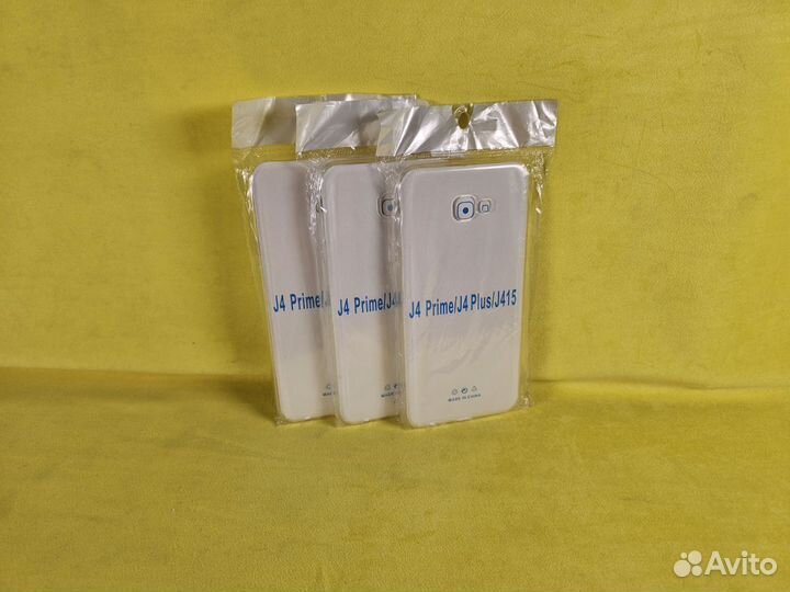 Чехол силиконовый-прозрачный (Samsung J4 plus)