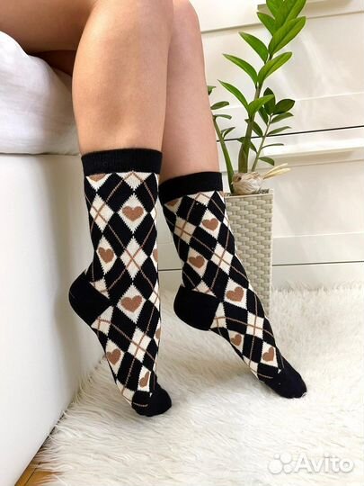 Носки женские вязаные с кашемиром