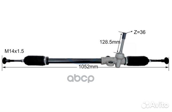 31-37270-SX рейка рулевая 52578, под э/у Hyund