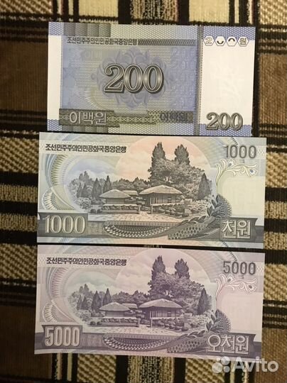 Банкноты Северной Кореи и Китая UNC