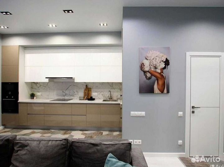 Кухонный гарнитур угловой в потолок на заказ