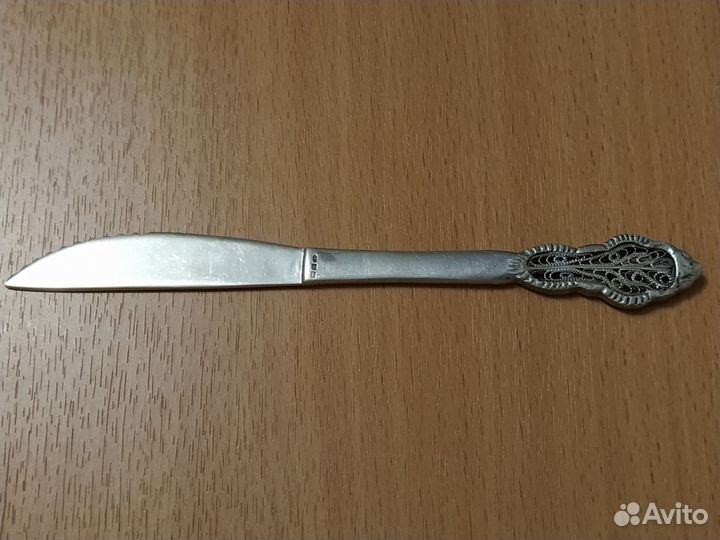 Нож серебряный
