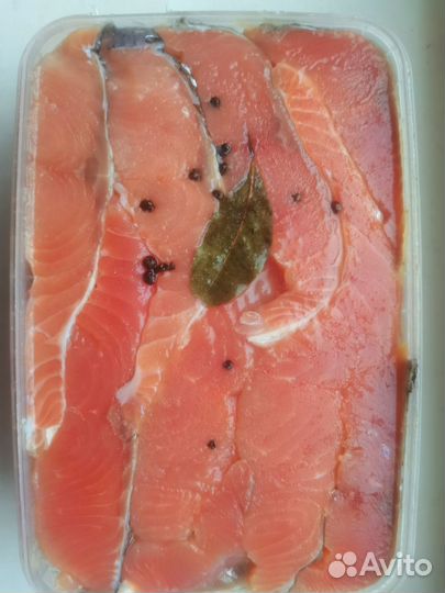 Рыба, кета малосольная, рыба в масле