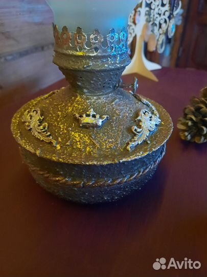 Лампа керосиновая декорированная