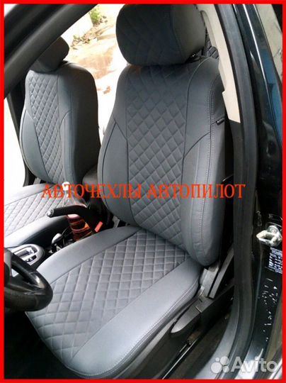 Чехлы Автопилот Chevrolet cobalt из экокожи серые