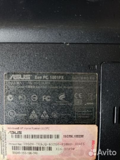 Asus Eee PC 1001PX ноутбук 10