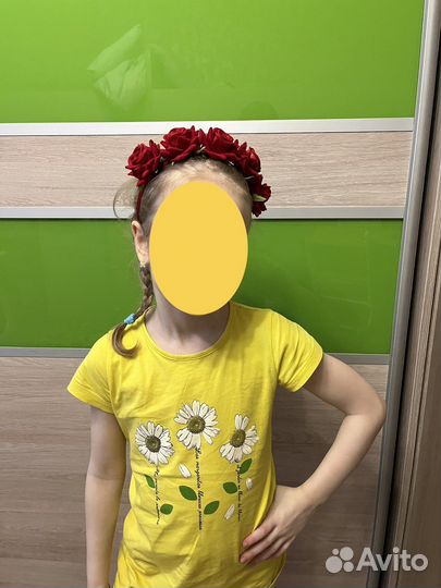 Ободок с цветами для девочки