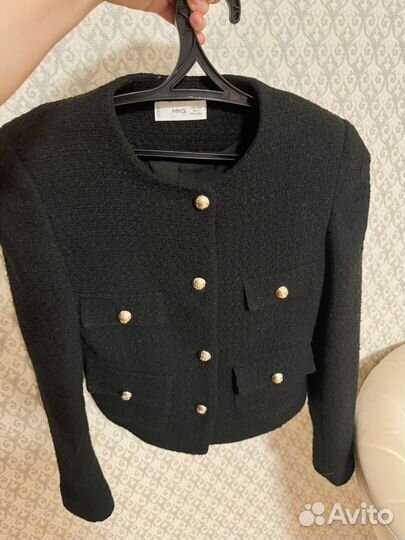 Твидовый жакет mango