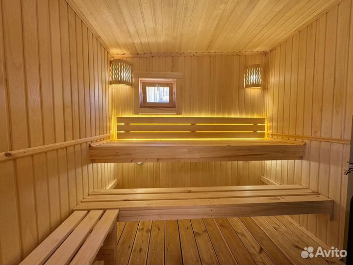 Каркасная баня утеплённая с печкой под ключ