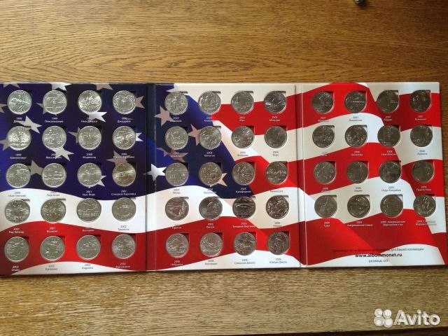 Альбомы с квотерами Штаты и территории