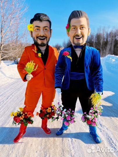 Ростовые куклы поздравления от Звезд