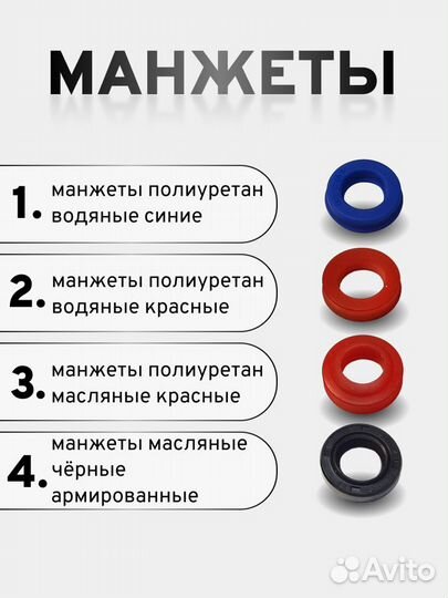 Манжеты и сальники для минимоек