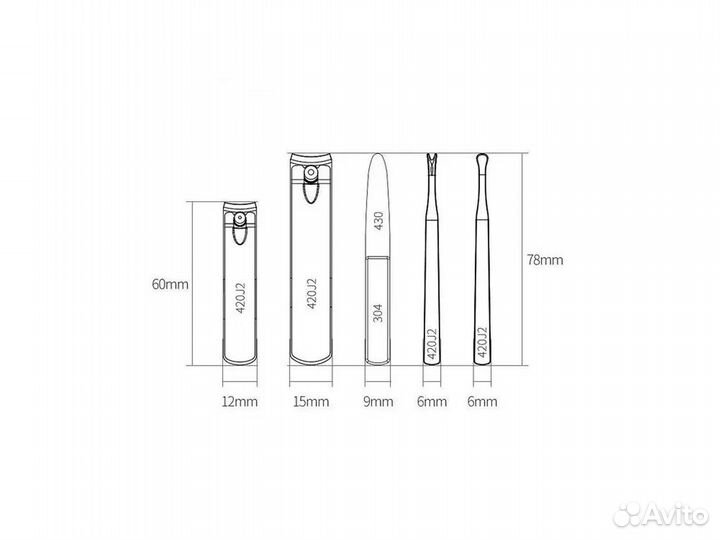 Маникюрный набор Xiaomi Nextool Nail Clipper Set