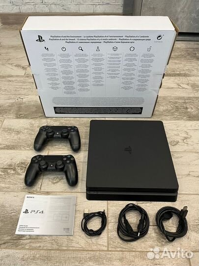 Sony PS4 Slim 1 TB 2 дж 550 топ игр