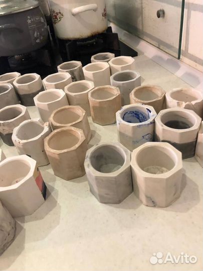 Гипсовое кашпо