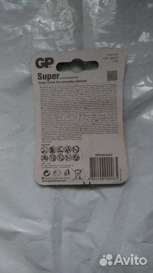 Батарейки GP910a 2ue2 новые