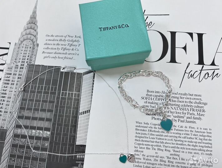 Подвеска и браслет, комплект Tiffany&Co