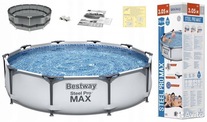 Каркасный бассейн 305х76 см Bestway Steel Pro Max