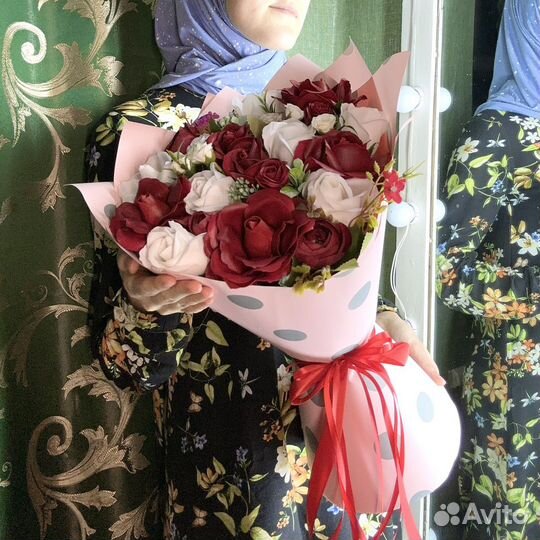 Букет из мыльных роз