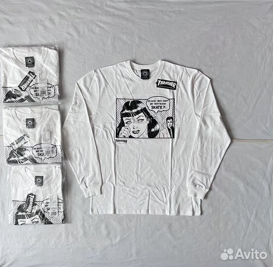 Лонгслив Thrasher Boyfriend White Оригинал