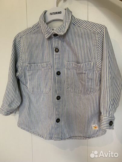 Джинсовая рубашка zara для мальчика