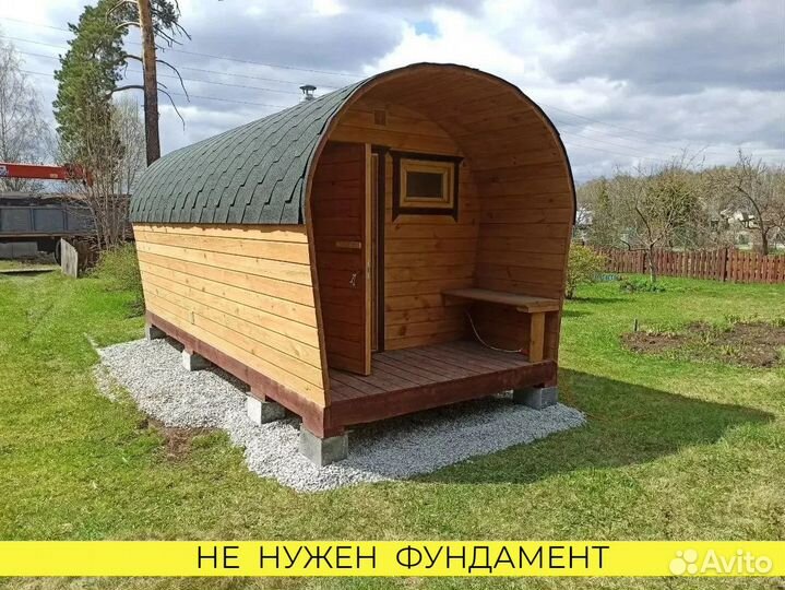 Баня Бочка из отборной сосны. Монтаж 1 день