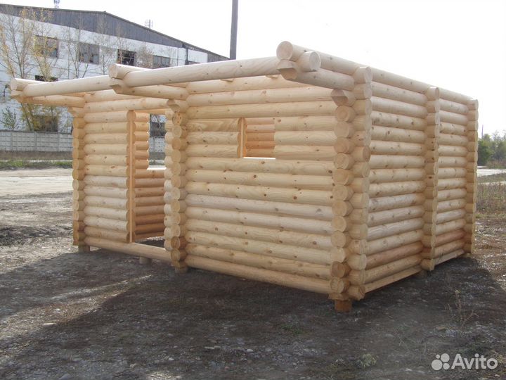 Сруб бани 4х6м