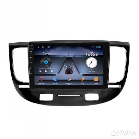 Магнитола Kia Rio 2 2006-2012 1/32 Qled Android