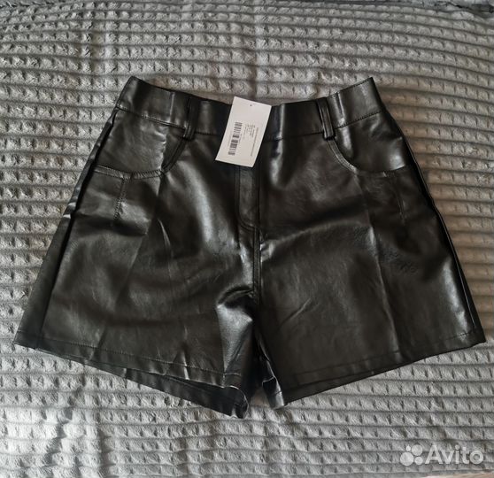 Шорты женские кожаные