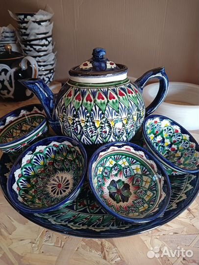 Посуда, ляган, коса, чайник, сервиз Узбекистан