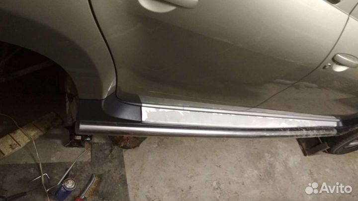 Трубы пароги обвес из нержавейки на Дастер