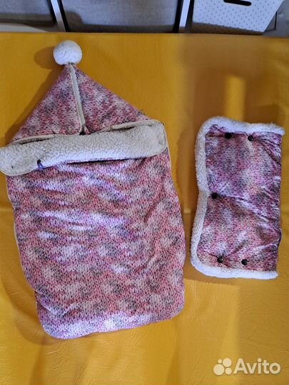 Зимний конверт в коляску I love mum