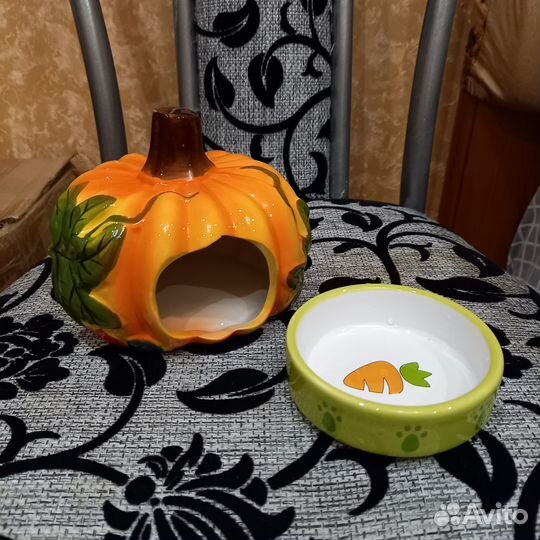 Домик и мисочка для хомячка