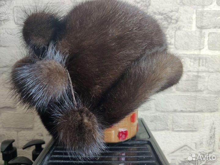 Шапка норковая р. 57 новая