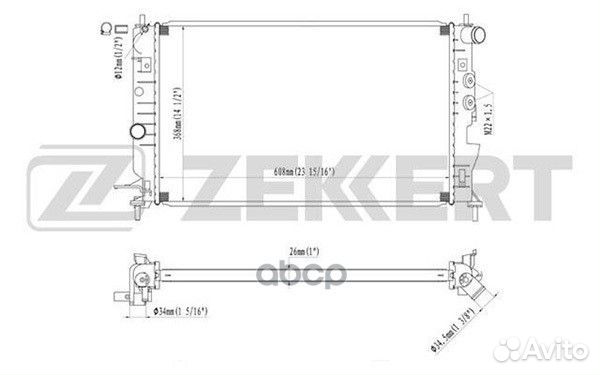 Радиатор охлаждения двигателя Opel Vectra B 95