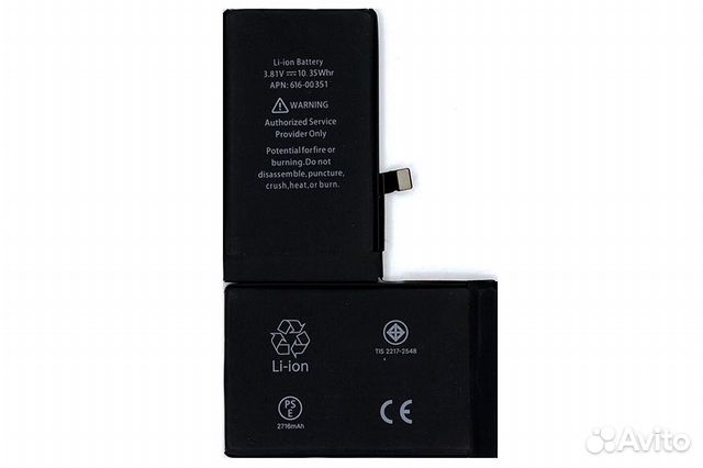 Аккумулятор iPhone X 2716mAh оригинальный чип