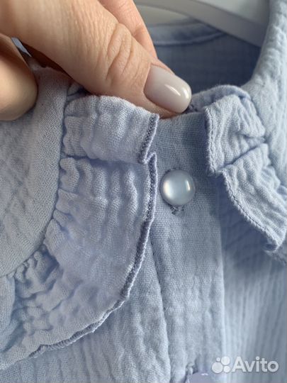 Рубашка для девочки из муслина