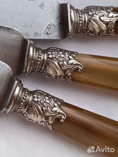 Антикварные ножи в коробке клеймо корона HG