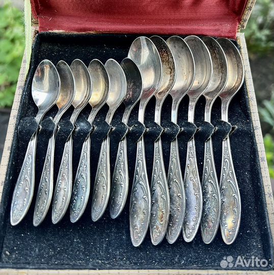 Мельхиор новый набор ложки чайные и кофейные