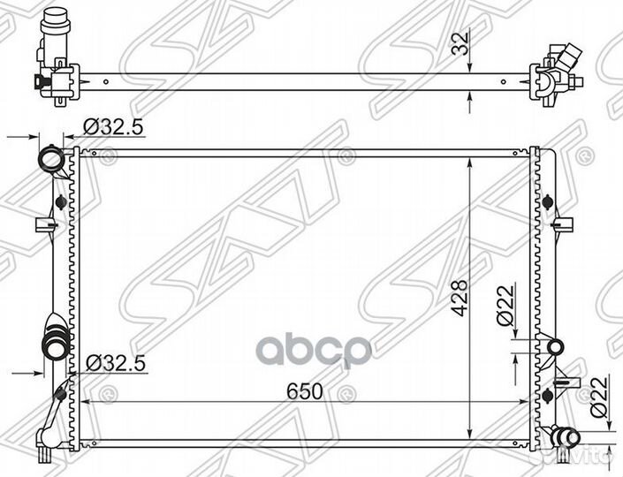 Радиатор Audi A3 03-13 / Skoda Octavia 04-13