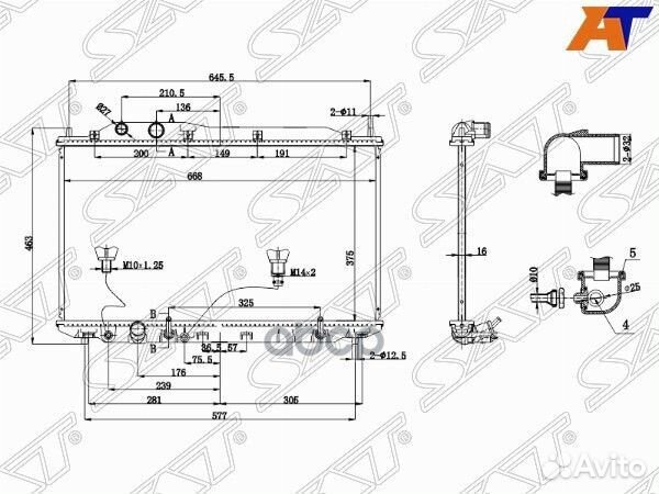 Радиатор Honda Civic 05-12 hd0002fd Sat