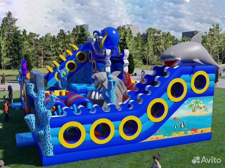 Батут для бизнеса Морское приключение 15*9