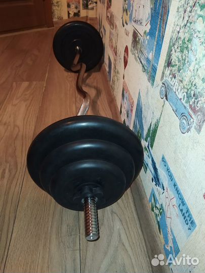 Штанга слабоизогнутая W-образная 40кг