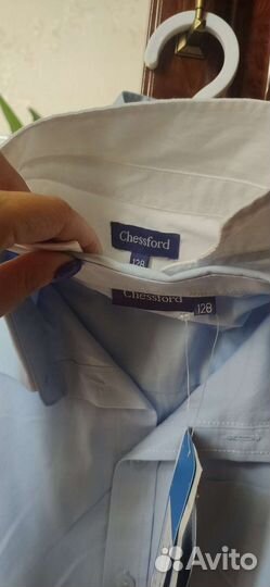 Три рубашки школьные 128