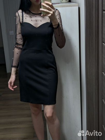 Мини платье черное