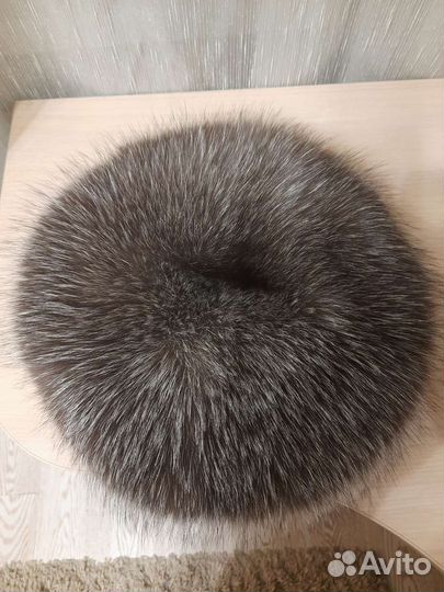 Шапка берет из чернобурки premium+