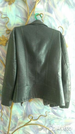 Куртка кожаная женская 52 размер