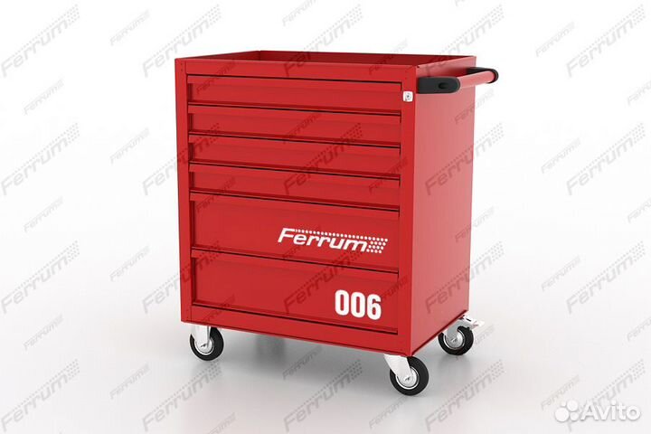 Тележка инструментальная с 6 ящиками, Ferrum