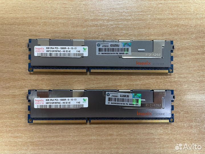 Комплект памяти Hunix DDR3 ECC REG 16Gb 1333MHz