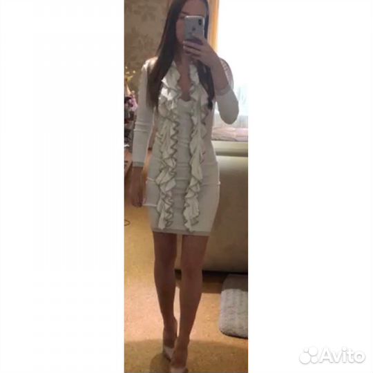 Платье белое xxs, xs, s